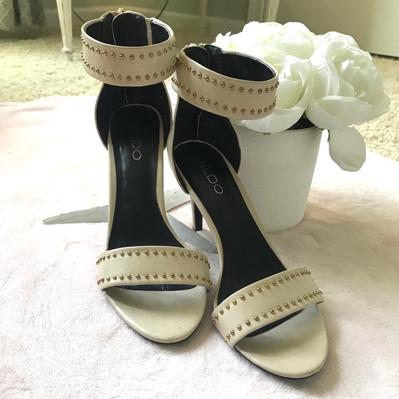Creamy Taupe Heeled Sandals - Picture 6 of 6